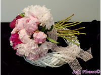 Buchet cu bujori albi, roz si fuchsia 1_1416082519