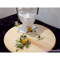 Colier handmade decorat cu flori naturale si plante suculente 0_514041625