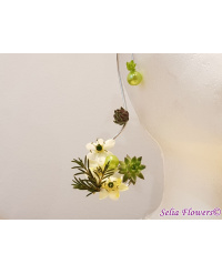 Cercel handmade decorat cu flori naturale si plante suculente 1_178987730