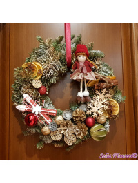 Coroniță cu brad nobilis blue, decorațiune fetiță și elemente decorative naturale 1_1852912229